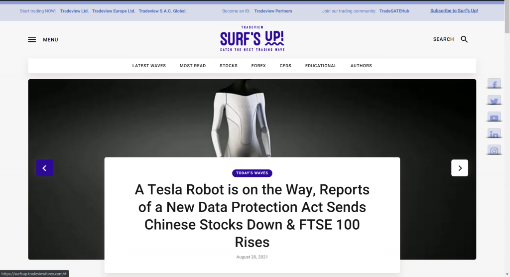 Surf's Up Markets News Portal- The news that move the markets across the world. Forex, Stocks, Crypto and commodities.